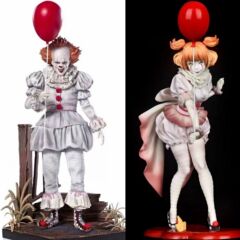 ペニーワイズ映画 IRON ブラジル工場ピエロ魂の復活ピエロ女性バージョンピエロフィギュア装飾モデル