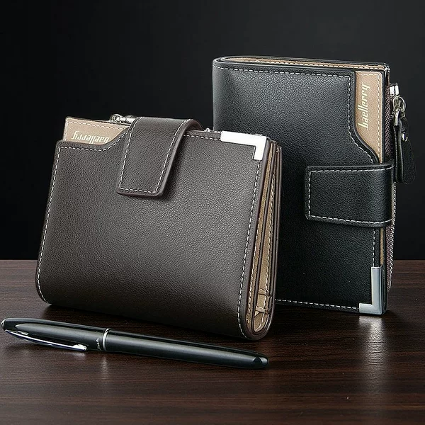 New Cross-Border Men's Short Casual Leather Wallet for Men, Multi-Functional Zipper Wallet, Coin Purse Wholesale