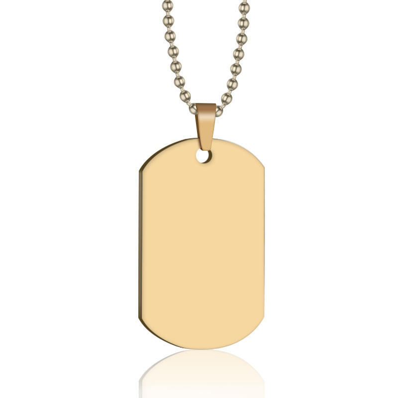 Simple Style Dog Tags Titanium Steel Men's Pendant Necklace Men Pendant Necklaces display picture 8