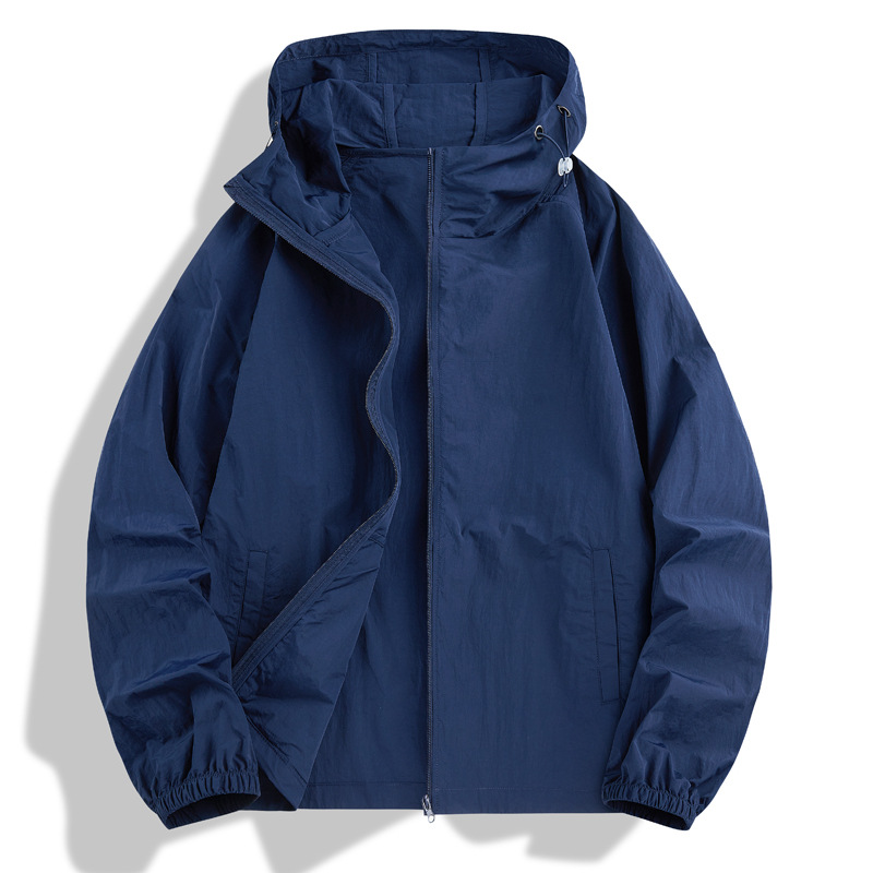 네이비 블루 싱글 자외선 차단 의류