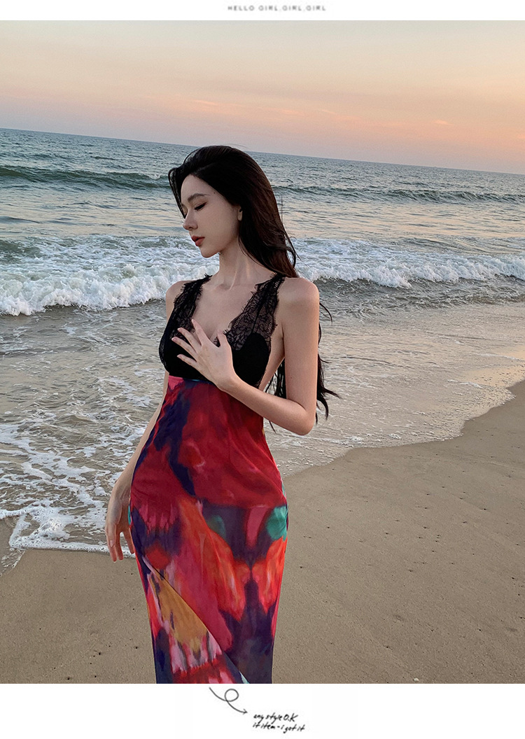F6711 500K VÁY ĐẦM LIỀN THÂN NỮ SHETDT SEXY GỢI CẢM SEXY HỌA TIẾT HOA THỜI TRANG NỮ REN G01 SẢN PHẨM MỚI