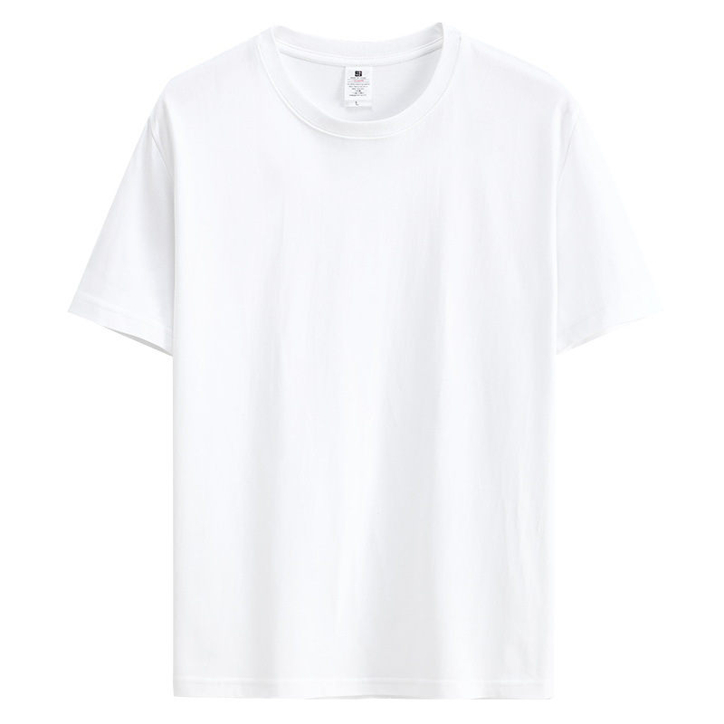 220g algodón peinado Camiseta cuello redondo ropa de trabajo grupo uniforme clase uniforme cultura camisa empresa partido bordado impreso LOGO