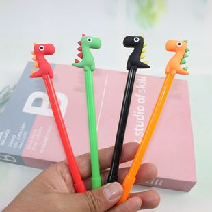 Creative New dinosaur simple color soft rubber head student examination pen Internet celebrity reward pen signature gel pen