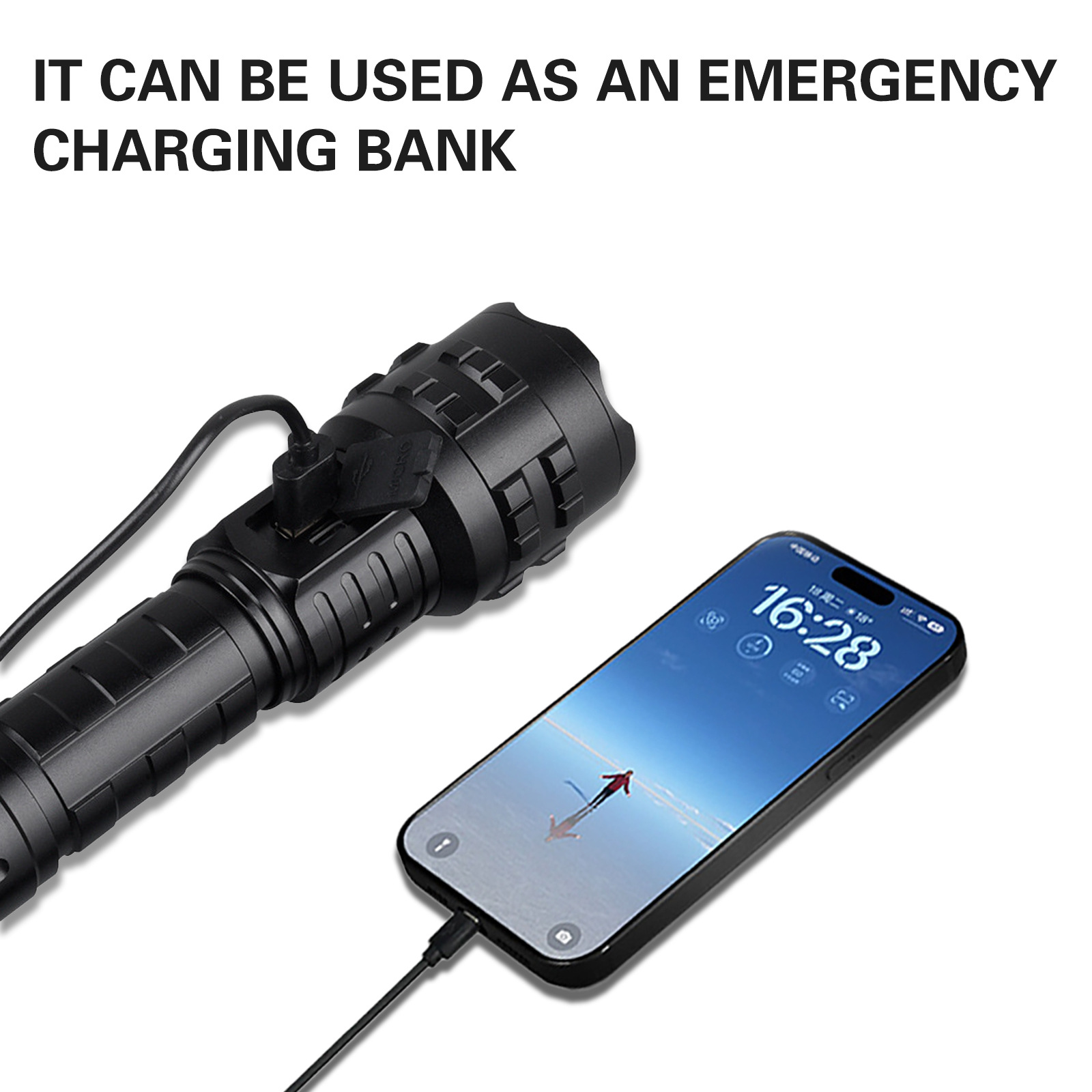 Linterna Táctica LED Super Brillante P70, Aleación de Aluminio