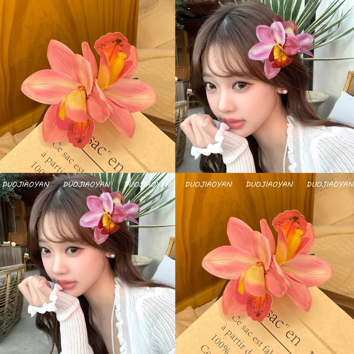 Sweet Women's Plumeria Cloth Hair Claws display picture 2