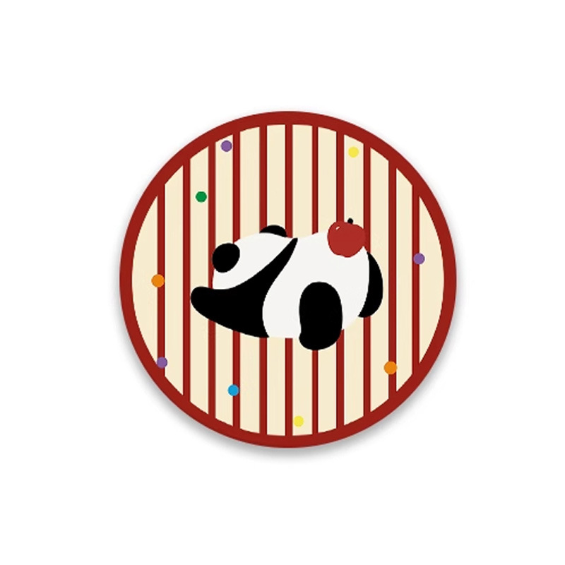 Posavasos de café de oficina de dibujos animados, posavasos de escritorio, posavasos de agua redondos, almohadillas absorbentes de agua de barro de diatomeas, encimera de secado rápido