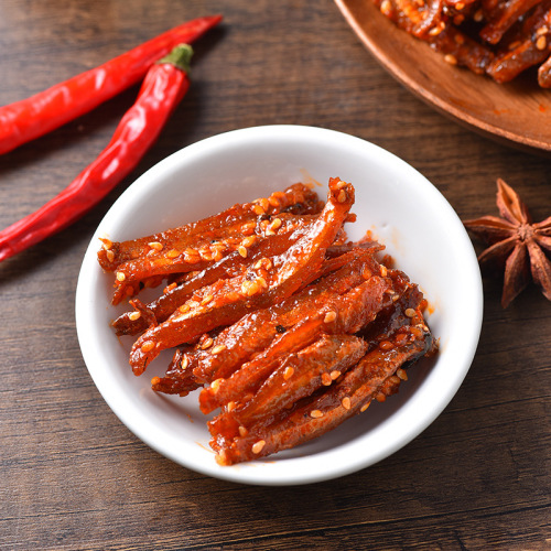 Spicy Silver Fish Fillets 500g, Small Fish Dried, Small Packaging Ready-to-Eat, Bulk, Beihai Specialty Seafood Snack