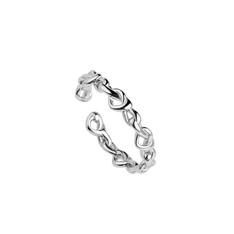 Bague en argent pur haut de gamme pour femme, personnalité à la mode, tempérament de luxe léger, design de niche, bague à bouche ouverte_voghion.com