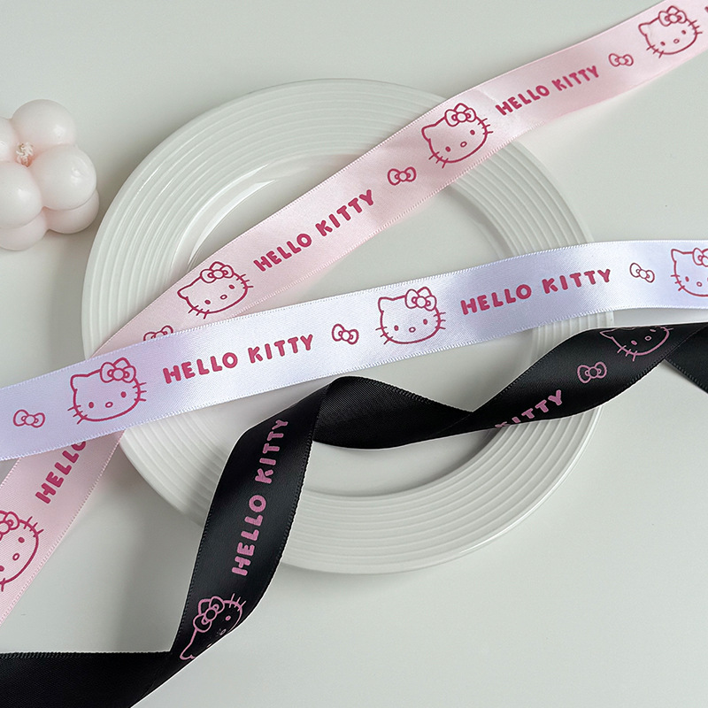 卓兰七夕节新品hellokitty花束包装丝带花艺礼品花店打包缎带绸带|undefined