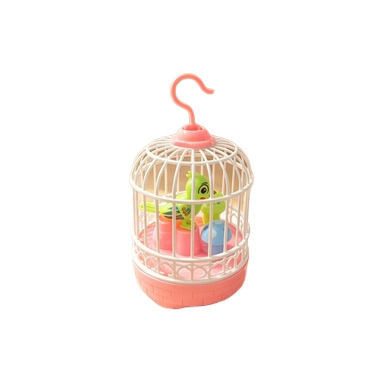 Juguete de Jaula de Pájaro Eléctrico de Plástico con Luz e Interactivo para Niños