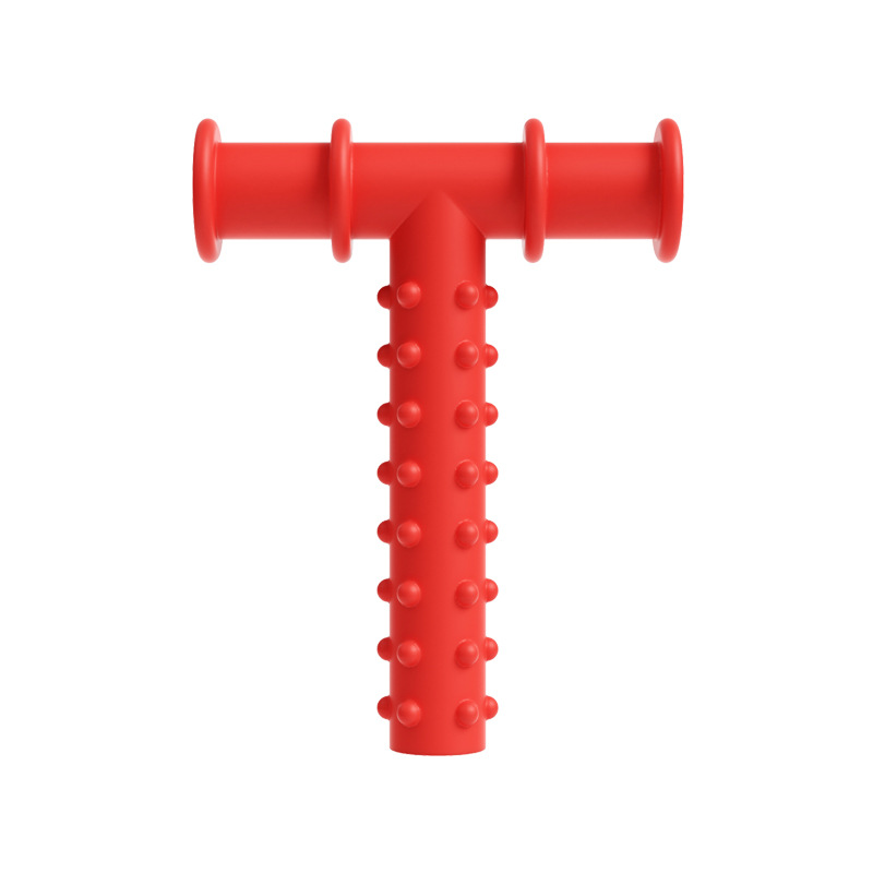 Juguete de dentición para niños de Amazon, juguete sensorial de silicona en forma de P para masticar, collar de dentición para bebés, palo de dentición resistente a mordeduras para bebés