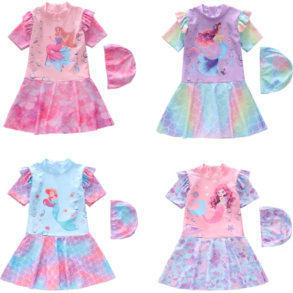 Traje de Baño Entero para Niña de Poliéster para Natación image 1