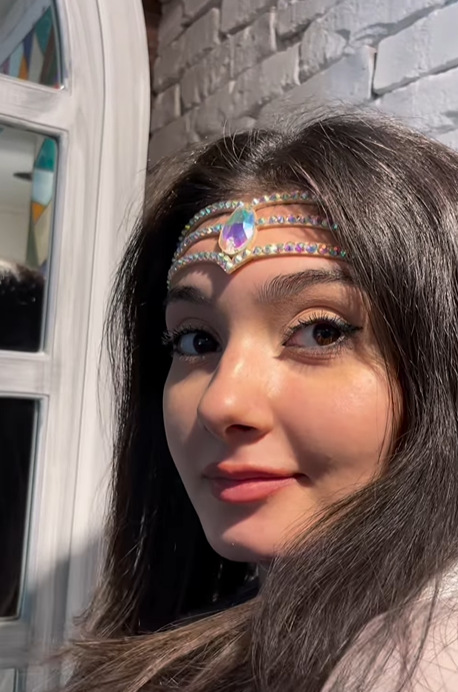 multi drainage drop forehead chain hair accessories exotic AB diamond high end headdress bride accessories female_voghion.com