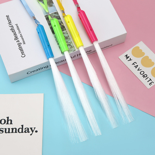 LED colorful optical fiber rod wholesale street stall toy light stick concert should support power props flash stick