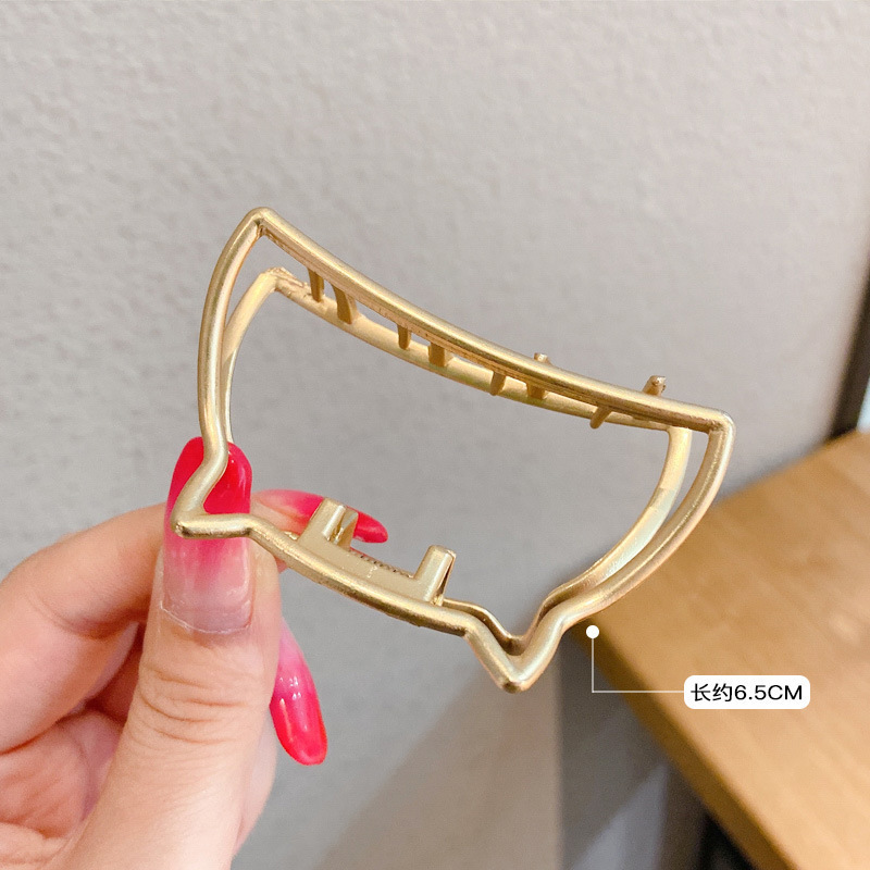 Otoño e invierno celebridad de Internet horquilla grande tocado horquilla de metal en la parte posterior de la cabeza horquilla horquilla femenina horquilla de pelo de placa de pelo clip de tiburón