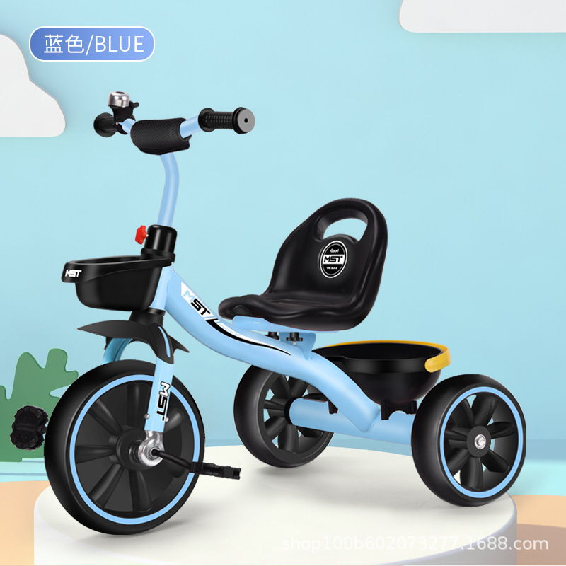 Triciclo de Empuje Infantil 1-3-6 Años de Tubo de Acero con Pedales para Niños