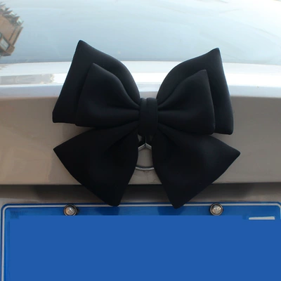 Car ornaments, Bow Decoration Pendant Trunk - black-oversized-bow-with-snap-buckle