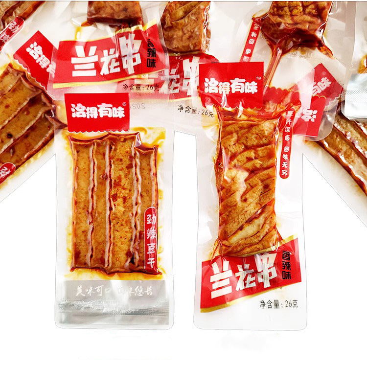 洽得有味兰花串条湖南特产麻辣小零食香辣豆干兰花串30包/盒包邮-阿里巴巴