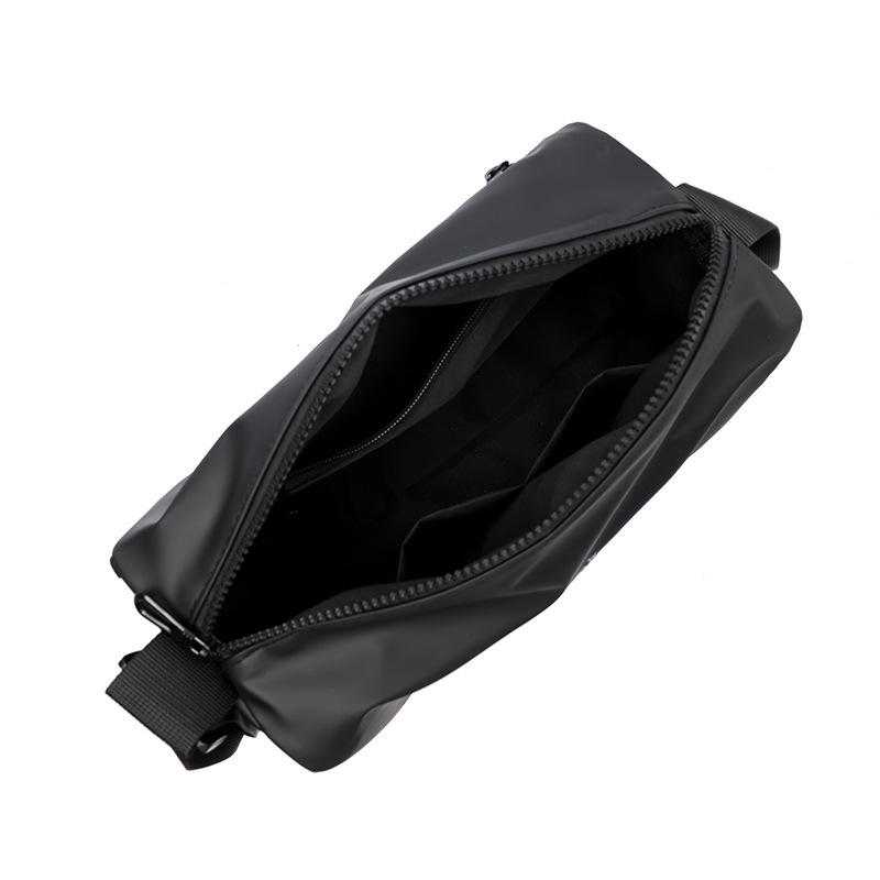 Bolso bandolera de película de cuero impermeable para hombre al por mayor transfronterizo, bolso de hombro de viaje al aire libre de gran capacidad de negocios simples, marea
