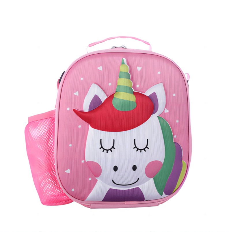 Bolsa de almuerzo de mensajero para niños de unicornio