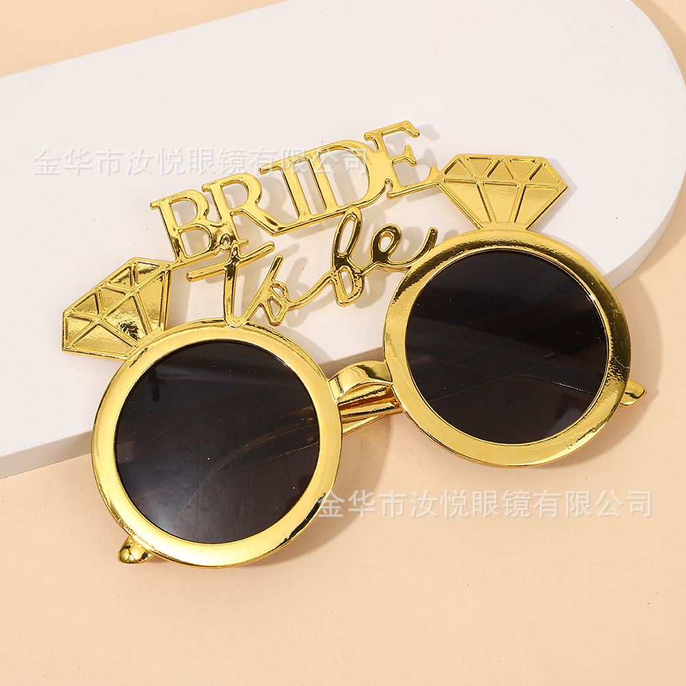 Cross-Border Bachelor Party Supplies Gafas de boda Gafas decorativas Diamante Novia Damas de honor Gafas image 10