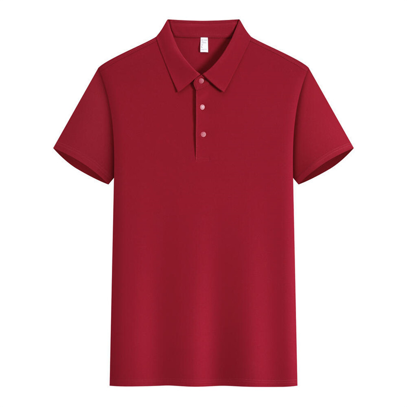 Mulher de seda de manga corta polo personalizado logotipo de verano masculino y femenino camiseta de collar bordado modelo