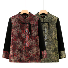 奶奶冬装加绒外套中老年人女装冬季唐装老太太老人新中式保暖衣服