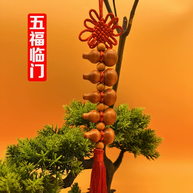 Premium Five Happiness gourds pendant 1 piece - 10 gourds Chinese knot home decor car pendant popular at scenic spots wholesale