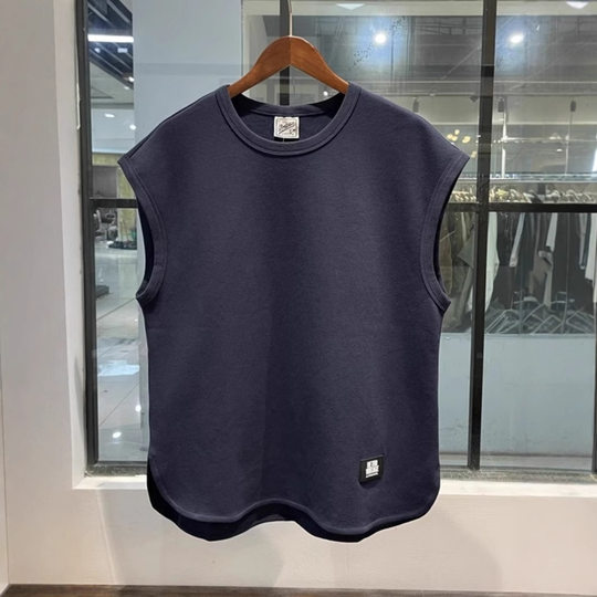2025 extra large size 150.00kg pearl cloth vest men's summer sleeveless wide shoulder waistband t-shirt t-shirt top
