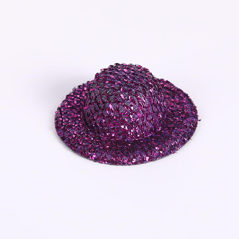 5,8 cm de lentejuelas gruesas, gorras redondas, gorras de bar de baile, horquillas, gorras de fieltro, gorras desnudas, accesorios de bricolaje image 9
