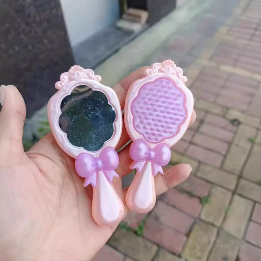 Трансграничные дети милый мультфильм бант расческа зеркало украшения девушка одеваются расческа зеркало детские игрушки оптом