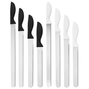 Factory wholesale stainless steel bread knife serrated cake cream spatula toast slicing knife kitchen baking tools