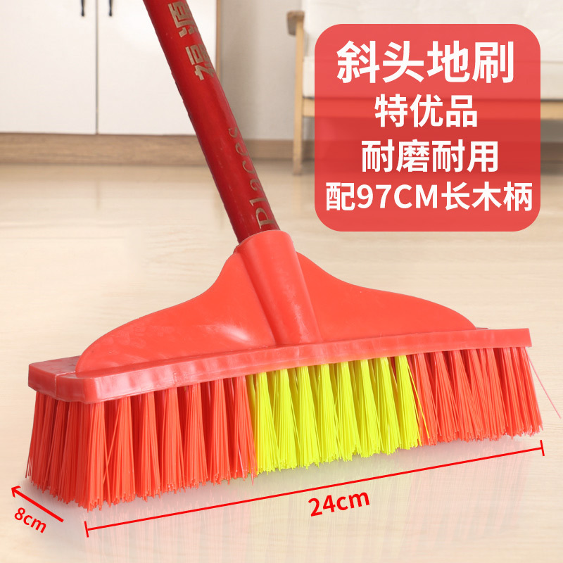 Bathroom corner bristle brush to wash the floor thickened bathroom floor gap brush tile long handle durable plastic cleaning brush
