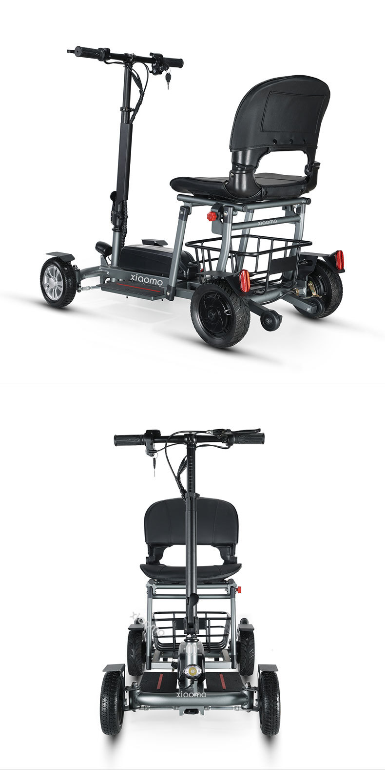 Exported to the United States Folding Electric Four-Wheeler Small Elderly Scooter Aluminum Alloy Ultra-Light Folding Lithium Electric Vehicle
