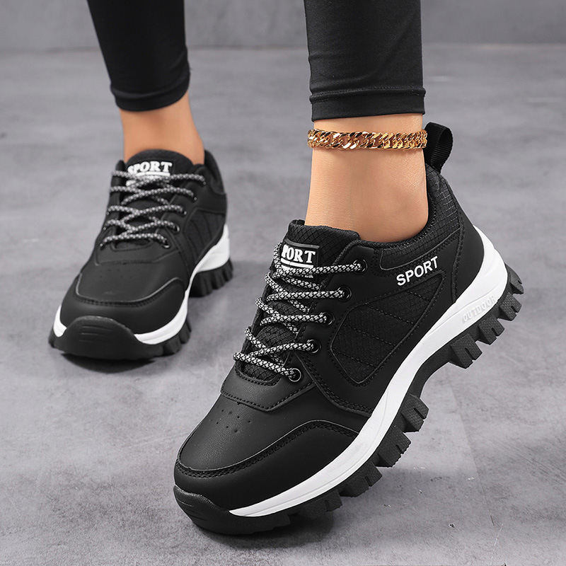 Zapatos de mujer de comercio exterior transfronterizo de tamaño grande, zapatos de senderismo antideslizantes y resistentes al desgaste, zapatos de senderismo al aire libre, viajes deportivos, zapatos de montaña