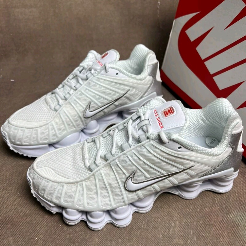 Shox Series Air Column Outdoor Sports Shock-Absorbing Low-Top Casual Urban Work Clothing Running Shoes for Men and Women Liquid Silver Shox Series Air Column Outdoor Sports Shock-Absorbing Low-Top Casual Urban Work Clothing Running Shoes for Men and Women Liquid Silver