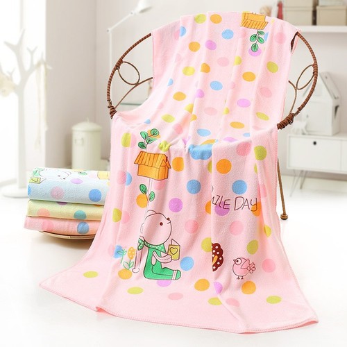 Microfiber cartoon printed bath towel absorbent children's large towel bath wrap quick dry beach towel wholesale factory