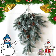 アマゾンクロスボーダー祭り雰囲気シミュレーションクリスマス松針壁掛けプラスチック造花植物壁掛けクリスマスプレゼント