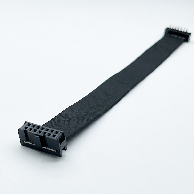 适用EH主机与扩展模块连接线 IDC-14P间距2.54mm灰色排线数据线