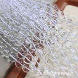压电白水晶圆珠diy手链项链手持手串手捻佛珠饰品配件材料批发