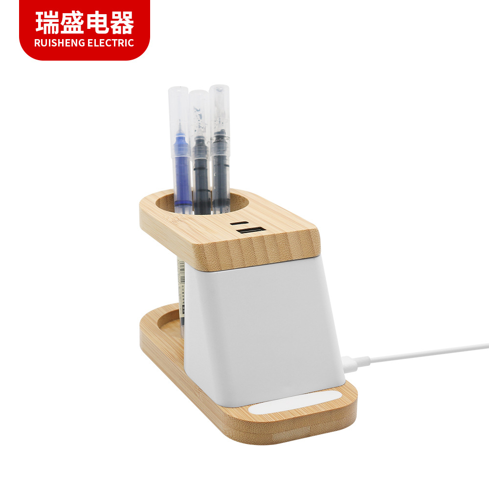 Wireless Charging Mobile Phone Holder Office Storage Pen Holder Three-in-one Wireless Charging Mobile Phone Holder