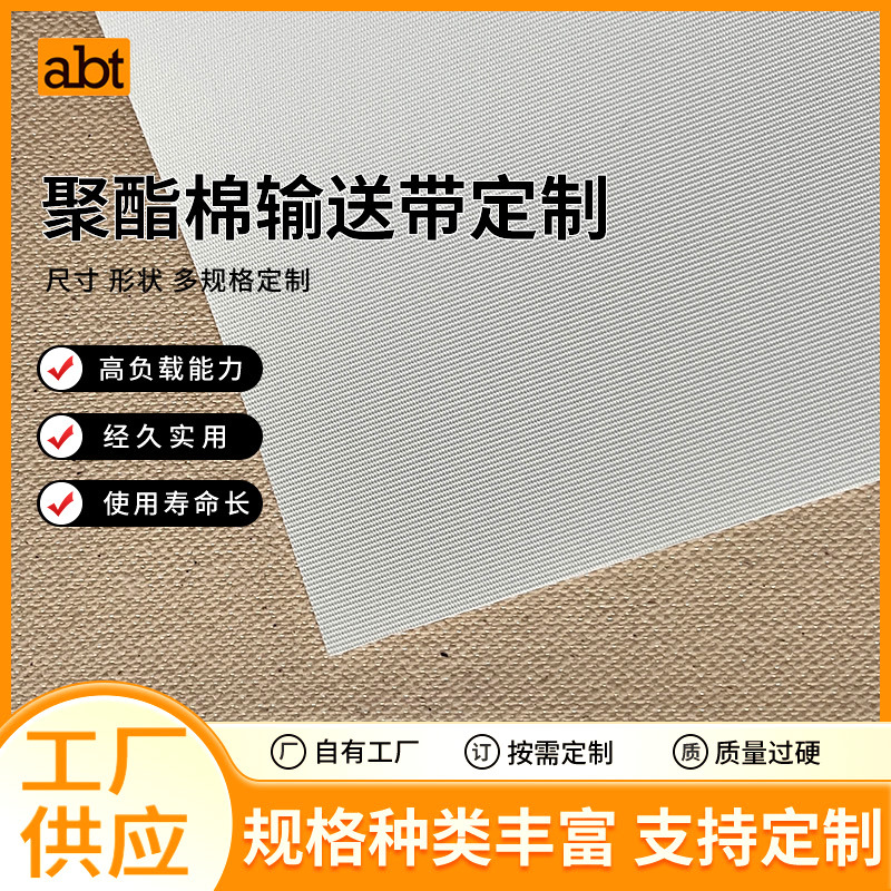 加工输送机包装生产线美国FDA聚酯棉防粘输送带批发耐磨工业皮带
