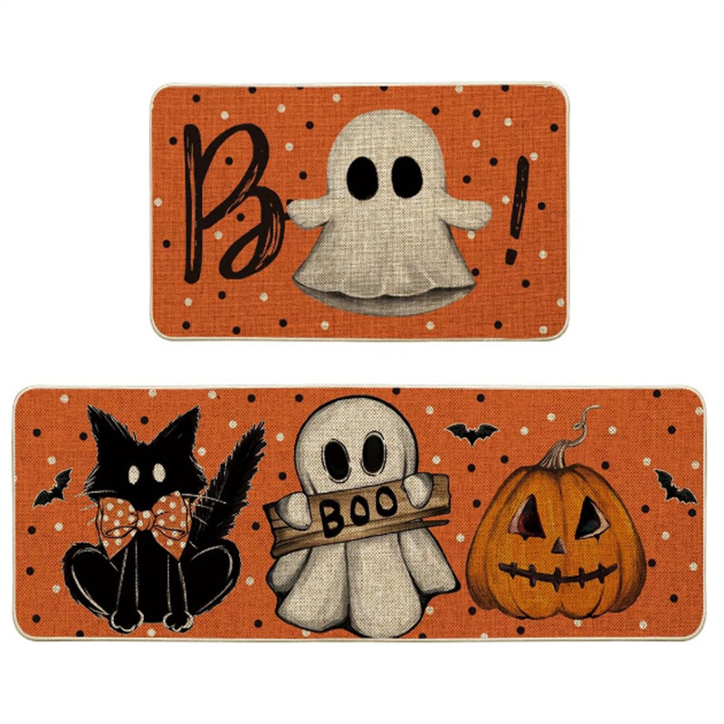 クロスボーダーアメリカハロウィンフロアマットキッチンカバー吸水性と吸油性フットマット玄関エントランスノンスリップ防汚ドアマット卸売|undefined