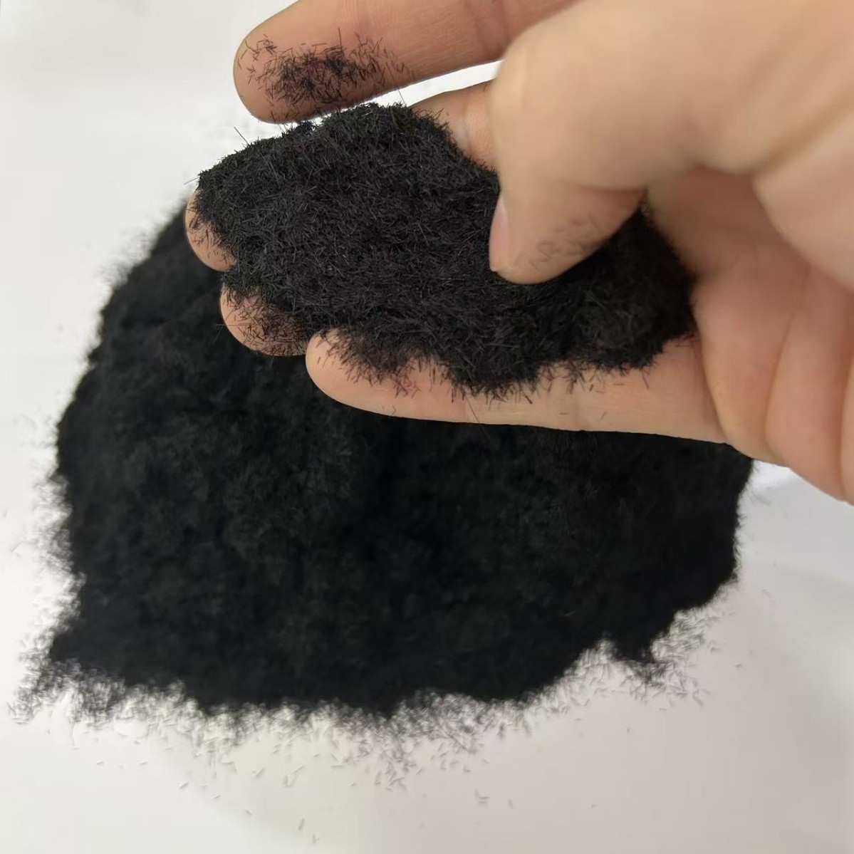 Hair Fragments 2-3mm Black, Customizable Length, Real Human Hair Fragments, Can Be Dyed