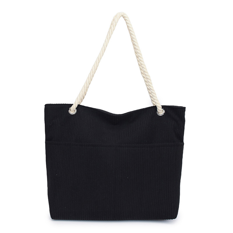 Diseño original Bolso Tote de gran capacidad para viajeros japoneses Bolso de hombro simple para estudiantes de color sólido literario casual