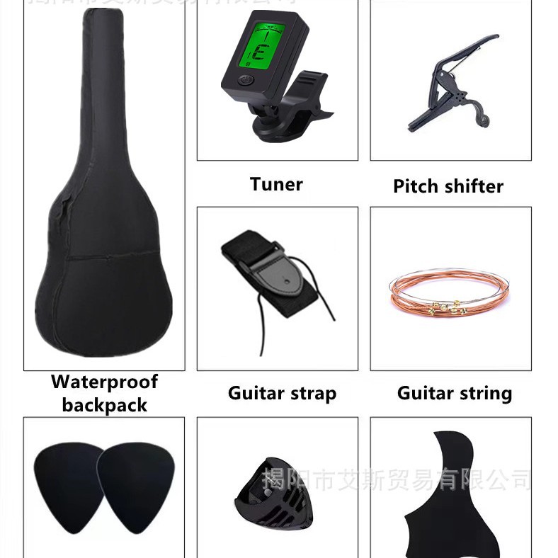 Guitarra para principiantes, chicas, baladas, guitarra de 38 pulgadas para principiantes, guitarra especial para niños, instrumento de práctica