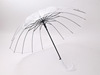 2021 new Korean Japanese simplicity 16 bone straight rod transparent umbrella bending handle, long handle transparent umbrella advertising umbrella