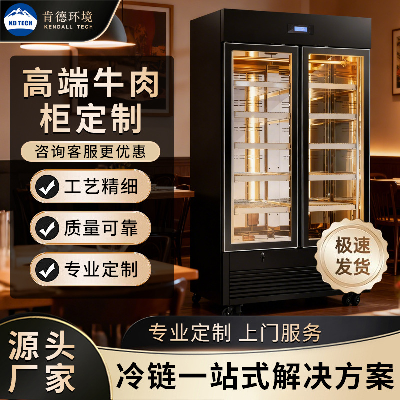 German-Style Beef Maturation Cabinet, Commercial Beef De-Acidification Cabinet, Beef Cabinet, Western-Style Barbecue Refrigerated Constant Temperature Display Cabinet