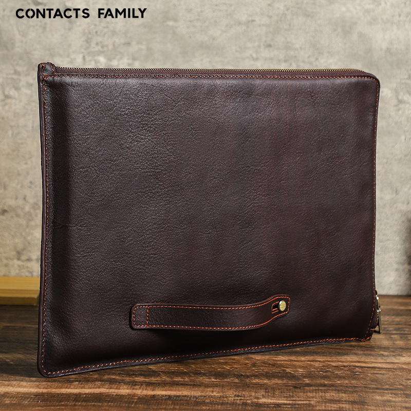 Suitable for Macbookpro 16inch Cowhide Laptop Bag with Zipper Handle Apple Mac Computer Liner Bag