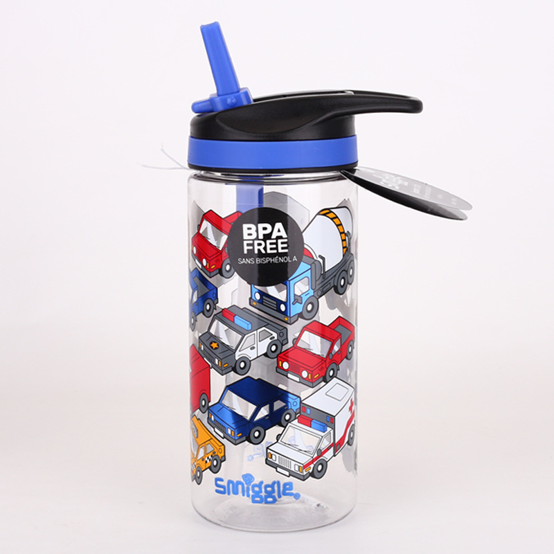 Australia smiggle silicona boca de paja tetera de agua de los estudiantes de la escuela primaria taza de agua para niños taza de mano